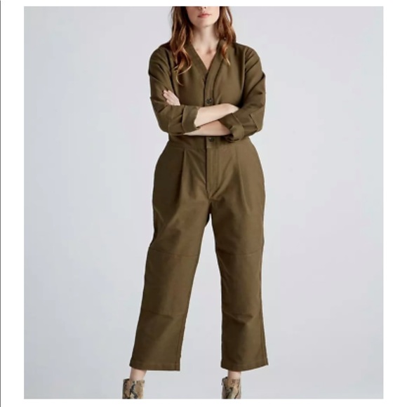Lucky Brand Pants - NWT LUCKY BRAND Olive Denim Jumpsuit Boiler Suit